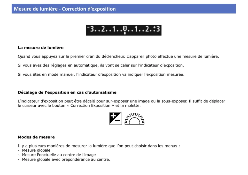 B - Mesure de lumière